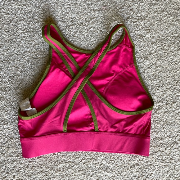 Fabletics PowerHold hot pink fuschia w/ olive sports bra - Picture 1 of 7